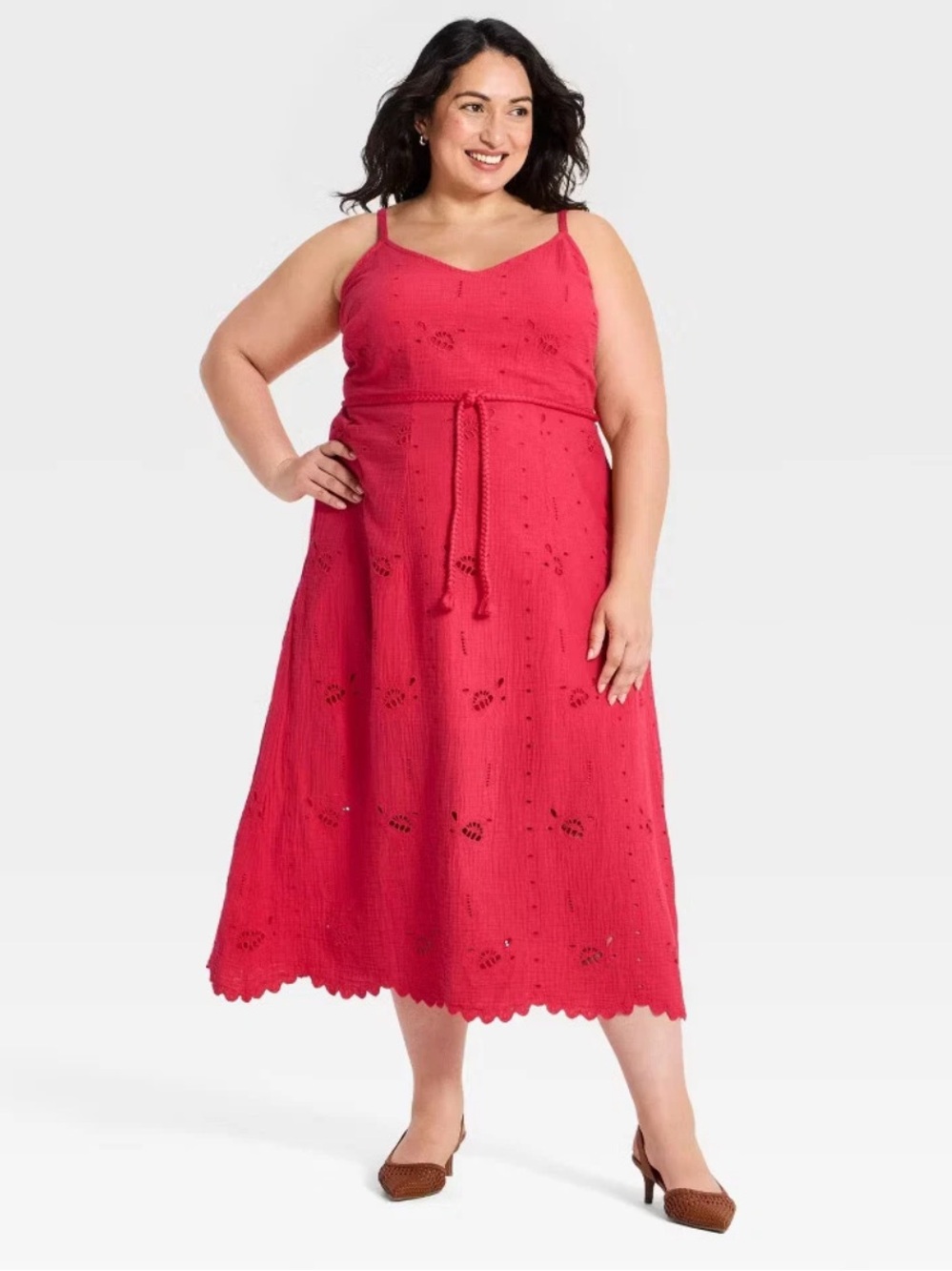 Women Crafted Midi Sundress - Universal Thread Pink 2X nwt